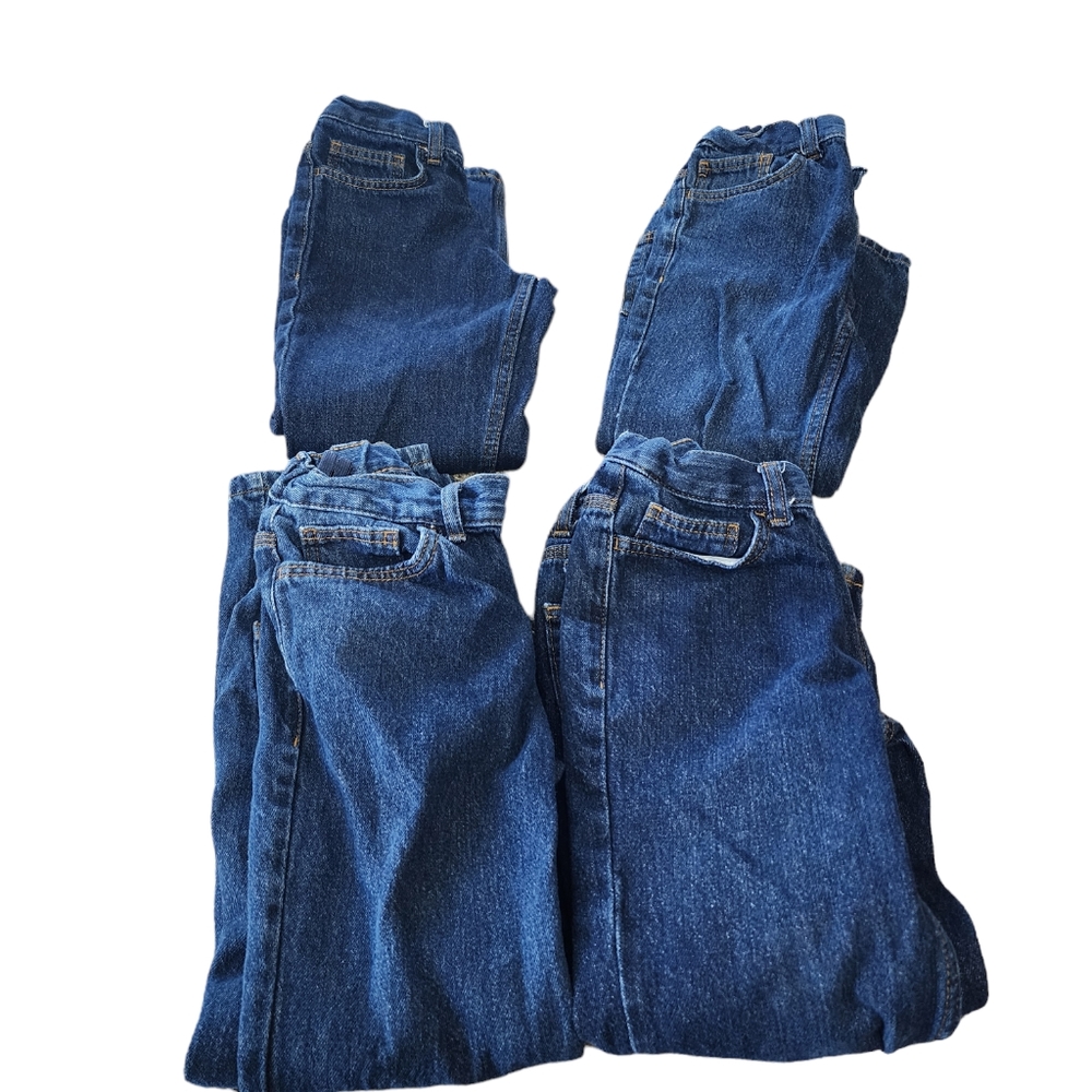 Cat & Jack Relaxed Straight Jeans Size 8 Bundle of 4 Pair